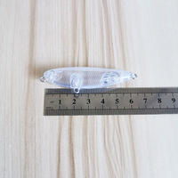 8,5 cm 10,7 g ou 6 cm 5,4 g ou 5 cm 3 g Corps de leurre-jeton japonais flottant, non peint, transparent, en forme de crayon zigzag pour chien