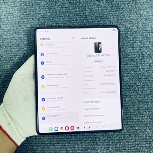 Samsung <span class=keywords><strong>Galaxy</strong></span> <span class=keywords><strong>Z</strong></span> <span class=keywords><strong>Fold</strong></span> 3 <span class=keywords><strong>5G</strong></span> Teléfonos Móviles Usados <span class=keywords><strong>256GB</strong></span> 12GB RAM 4400mAh 7.6 Pulgadas Teléfono Móvil Usado Original de Segunda Mano - Product Image 1