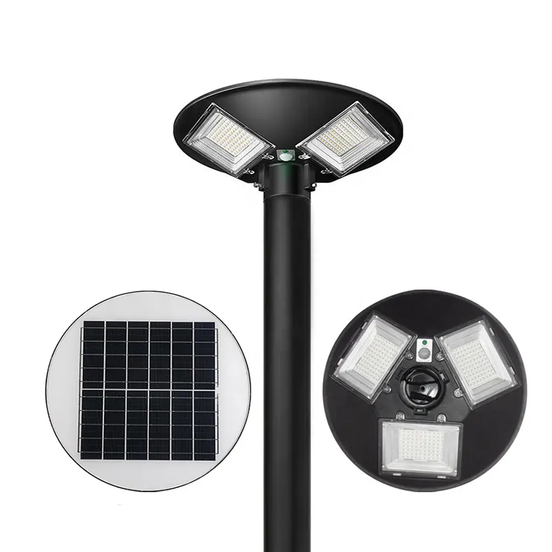 Económico público 360 grados 300W lámpara solar de calle IP65 fuente LED Luz de calle UFO