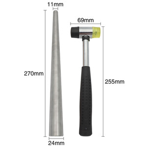 Martillo de goma resistente para joyería, ajustador de anillos, varilla moldeadora de pulseras, herramienta de instalación para fabricación de joyas - Product Image 5