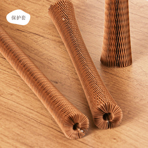 Factory Wholesale Biodegradable Kraft Paper Honeycomb Hex Wrap <strong>Sleeve</strong> for Glass Wine <strong>Bottle</strong> Protective Shipping Cushion Packing - Product Image 6