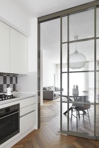 <span class=keywords><strong>Porte</strong></span> <span class=keywords><strong>coulissante</strong></span> double en verre ultra-mince personnalisée avec <span class=keywords><strong>rail</strong></span> de suspension supérieur sans <span class=keywords><strong>rail</strong></span> inférieur pour salon ou chambre à coucher moderne - Product Image 5