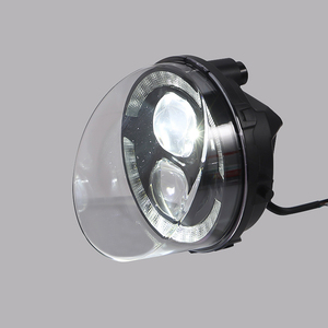 Phare LED rond classique avec anneau halo pour moto <span class=keywords><strong>vintage</strong></span> personnalisée - Product Image 1