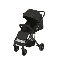 Poussette bébé pliable 3-en-1 avec poignée réglable en hauteur, design simple et fonctionnalités portables pour l'apprentissage