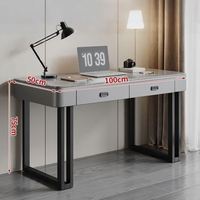 Mesa de Estudio al por Mayor con Cajones, Superficie de Piedra Sinterizada con Efecto Mármol para Dormitorio, Fabricante OEM ODM, MOQ Bajo