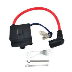 high performance CDI ignition coil with red cable for motorized bike 2 stroke bicycle engine kit 80cc 100cc