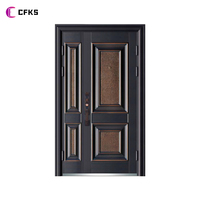 Portes de sécurité extérieures pivotantes en acier inoxydable de haute qualité, style moderne, pour maison, porte d'entrée en métal, porte extérieure