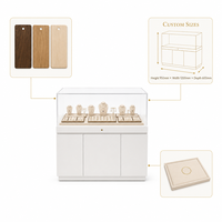 Comptoir de présentation de bijoux sur mesure avec vitrine en verre transparent, armoire de rangement blanche, vitrine pour bijouterie, vente en gros