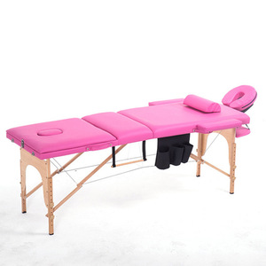 <span class=keywords><strong>Table</strong></span> de <span class=keywords><strong>massage</strong></span> pliable et portable pour spa d'acupuncture, bon marché, réglable, salon de beauté, lit de <span class=keywords><strong>reiki</strong></span> du visage pour <span class=keywords><strong>massage</strong></span> avec jambe en bois - Product Image 2