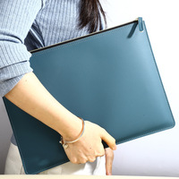 Carpeta de documentos con cremallera de cuero PU A4 con logotipo personalizado, bolsa impermeable para archivos con textura de lichi, carpeta de almacenamiento de papel para reuniones de oficina