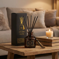 Diffuseur d'huiles essentielles à bâtonnets 50 ml, parfum d'intérieur longue durée, lavande et clochettes, style européen de luxe, écologique, sans BPA, idéal comme cadeau