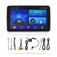 BQCC Écran rotatif pour voiture 10 pouces 1din Android 12 Système de navigation GPS Radio stéréo Audio et vidéo Type IPS Électronique automobile