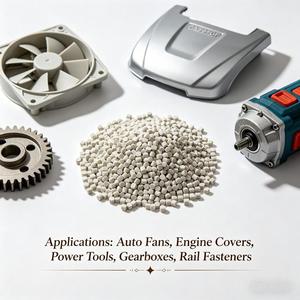 Gránulos de Plástico Modificado Reforzado con Fibra de Vidrio <span class=keywords><strong>PA66</strong></span>+30%, Alta Resistencia, Materia Prima para Inyección de Piezas Estructurales Automotrices - Product Image 2
