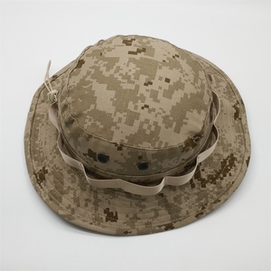 Cotone di estate Cappello A Tesa Larga di Occhielli In Metallo Pescatore Camo Cappello Della Benna Con La Stringa - Product Image 5