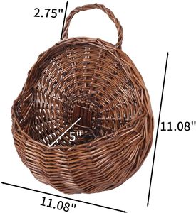 YULIN JIAFU Handmade Eco-Friendly Nautical Style Woven <strong>Wicker</strong> Hanging <strong>Storage</strong> <strong>Basket</strong> Wall Decorations for Home Garden Wedding - Product Image 5
