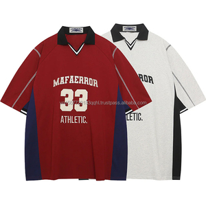 Maillot de sport rétro personnalisé à manches courtes, coupe ample, unisexe, tendance, édition fan de la marque - Product Image 3