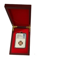 Boîte de protection pour pièce de monnaie NGC PCGS, boîte cadeau en bois de luxe pour pièce de monnaie