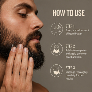 Produits de soin de la barbe naturels à base de plantes de haute qualité, hydratant quotidien biologique pour adoucir et lisser la barbe, beurre adoucissant pour la barbe - Product Image 5