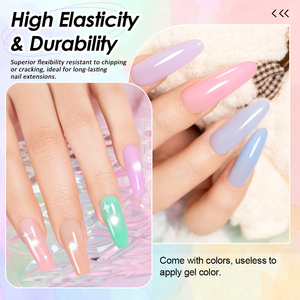 BOZLIN OEM Gel de Construction Pastel à Faible Chaleur en Pot, Sans HEMA ni TPO, Gel d'Extension d'<span class=keywords><strong>Ongles</strong></span> Macaron de Haute Qualité, Gel de Construction Robuste et Dur pour <span class=keywords><strong>Ongles</strong></span> - Product Image 5
