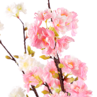 Nouvelles branches de fleurs de cerisier en soie en gros, 4 branches, fleurs de cerisier artificielles pour la décoration d'événements de mariage