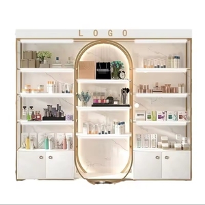 2025 Luxury Beauty Salon Light Display Shelf Cosmetics Nail Skin Care <b>Stand</b> Cabinet Store Display Shelf Storage Rack - Product Image 1