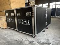 Valise de transport en aluminium noir personnalisable avec roulettes, valise de transport en EVA, OEM/ODM pris en charge