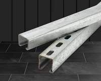 Profil C Strut Channel Baja Tahan Karat Kustom, Profil Bentuk C Struktural Galvanis yang Dibengkokkan Dingin
