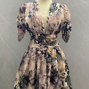 Vestido Maxi de Seda para <span class=keywords><strong>Mujer</strong></span>, Elegante y Casual, Moda 2026, Precio Razonable, Chifón, Lavable, Personalizable - Product Image 4