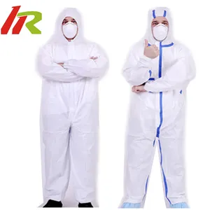 High Quality Blue Stripes Doctor Wear In Hospital Disposable Jump Suit 1 Time Use Coverall Suit OEM