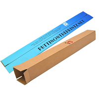 Boîte en carton ondulé longue et large, pour skateboard, livraison express, emballage plat en papier