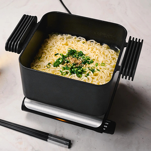 2-in-1 다기능 전기 로스터 및 프라이팬 냄비 그릴 야외 가정 요리를 위한 바베큐 프라이팬 분리형 접시 - Product Image 1