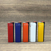 Nouveau logo personnalisé impression caoutchouc métal acier torche rechargeable au gaz briquet coupe-vent