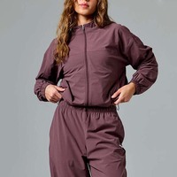 2026 Veste zippée intégrale personnalisée pour femme, coupe ample, épaules tombantes, respirante, séchage rapide, légère, à manches longues, pour le sport, les loisirs et le quotidien