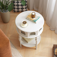 Table basse en bois massif de style français, table d'appoint, table d'angle, table de chevet, petite table de balcon, table de loisirs, mobilier de maison dissimulé