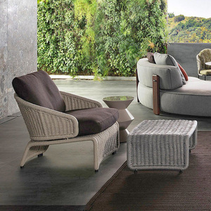 Hot Selling Garden Furniture Lounge Set Villa Leisure Pe <b>rattan</b> Aluminum Alloy <b>Sofa</b> Outdoor Lounge Sectional <b>Sofa</b> Furniture Set - Product Image 2