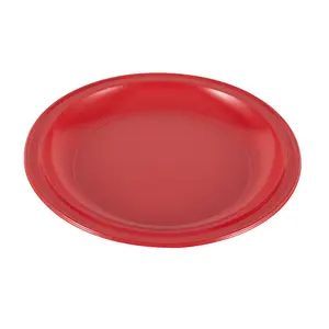 Ensemble d'assiettes rondes en plastique, fournitures décoratives pour fête d'anniversaire, en vrac sans BPA, 12 pièces, 6 ", 2022