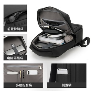 กระเป๋าเป้สะพายหลังใส่แล็ปท็อปสำหรับเดินทาง2025สำหรับผู้ชายกระเป๋าใส่คอมพิวเตอร์สำหรับไปโรงเรียนกันน้ำมีสายยูเอสบีกรอบด้านนอกโลโก้ได้ตามต้องการ20-35L นักธุรกิจ - Product Image 3