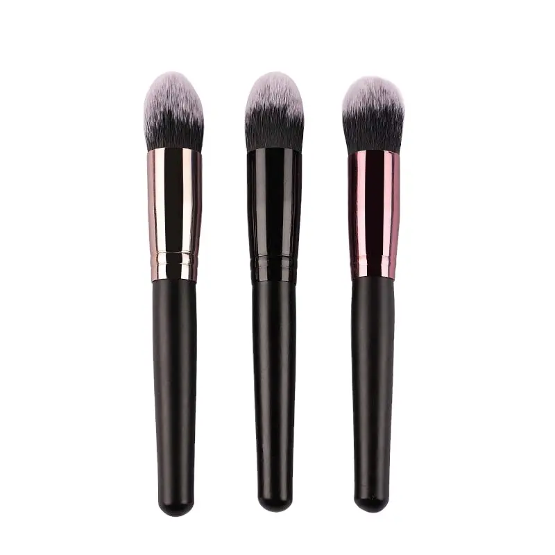 Foundation Brush with Wood Handle Synthetic Bristles Makeup Brush for Girls Foundation