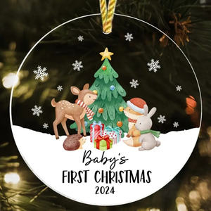 Diytree personalizzato acrilico ciondolo trasparente con motivo natalizio, può essere utilizzato come regalo <span class=keywords><strong>di</strong></span> <span class=keywords><strong>natale</strong></span> per <span class=keywords><strong>parenti</strong></span> e amici - Product Image 1