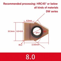 Fraiseuse CNC à rainures internes avec lame à insert carbure DW6 pour l'usinage de rainures aveugles, de cannelures et d'arbre à cannelures