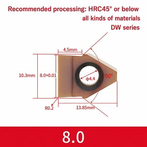 Fraiseuse CNC à rainures internes avec lame à insert carbure <span class=keywords><strong>DW6</strong></span> pour l'usinage de rainures aveugles, de cannelures et d'arbre à cannelures - Product Image 2