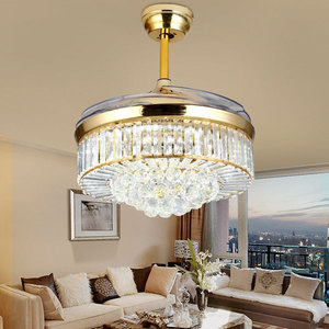 Hiện đại LED BT điều khiển thông minh Đèn chùm tuôn ra núi pha lê quạt trần ánh sáng với chức năng âm nhạc và từ xa động cơ DC - Product Image 3