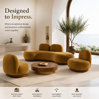 Canapé d'angle inclinable moderne en velours de haute qualité pour salon, hôtel et villa - Écologique et durable