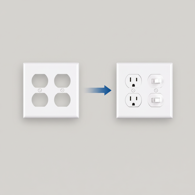 Double-hole Socket Wall Plate, Durable Thermoplastic Panel Cover, Suitable for Double-hole Plugs
