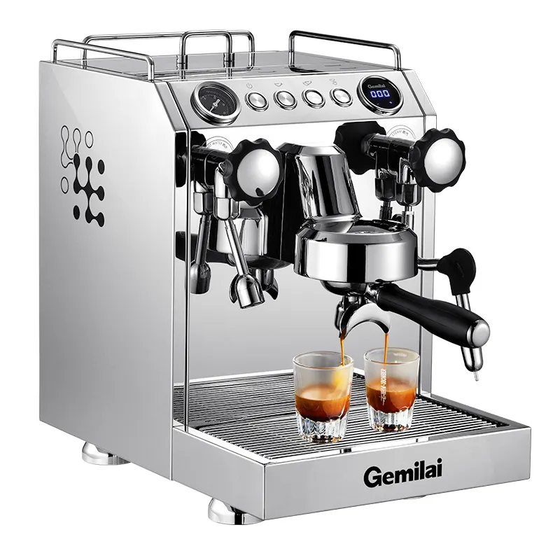 Gemilai CRM3145 Nueva 15 bar de acero inoxidable 1 grupo comercial profesional máquina de café espresso para negocios