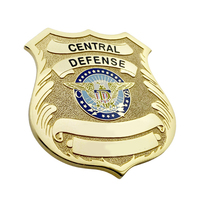 Badges d'uniforme étoile vierges en alliage de zinc doré, personnalisés par le fabricant, pour gardes du corps nationaux, avec épingle de sécurité en métal et insigne d'aile pour chapeau