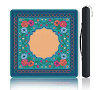 Tapis de jeu de Mahjong avec impression artistique, 6 motifs, étui de transport inclus, floral, mandala, koi, rose, arc-en-ciel, abstrait, flamant rose, qualité supérieure