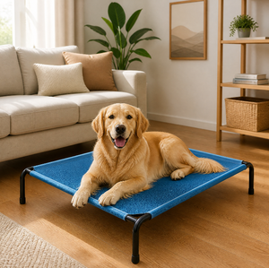 Lit de chien surélevé ZT de qualité supérieure avec coussin rafraîchissant, imperméable, respirant, en maille, pour extérieur et voyage - Product Image 1