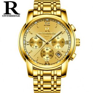 Reloj de Pulsera de Cuarzo para Hombre ONTHEEDGE <span class=keywords><strong>026</strong></span>, Nuevo Modelo, Correa de Acero, Resistente al Agua, Calendario, 24 Horas, para Golf y Actividades al Aire Libre - Product Image 4