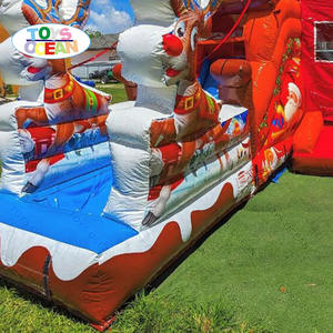 Glissière d'eau gonflable <span class=keywords><strong>de</strong></span> maison <span class=keywords><strong>de</strong></span> rebond <span class=keywords><strong>de</strong></span> Noël extérieure personnalisée <span class=keywords><strong>avec</strong></span> <span class=keywords><strong>piscine</strong></span> adaptée aux fêtes d'événement - Product Image 4